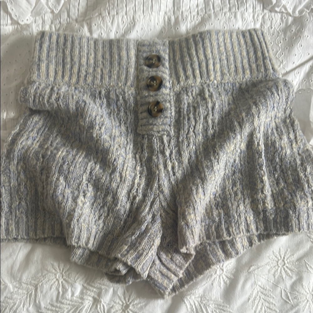 Urban Outfitters Gray High Waist Knit Shorts